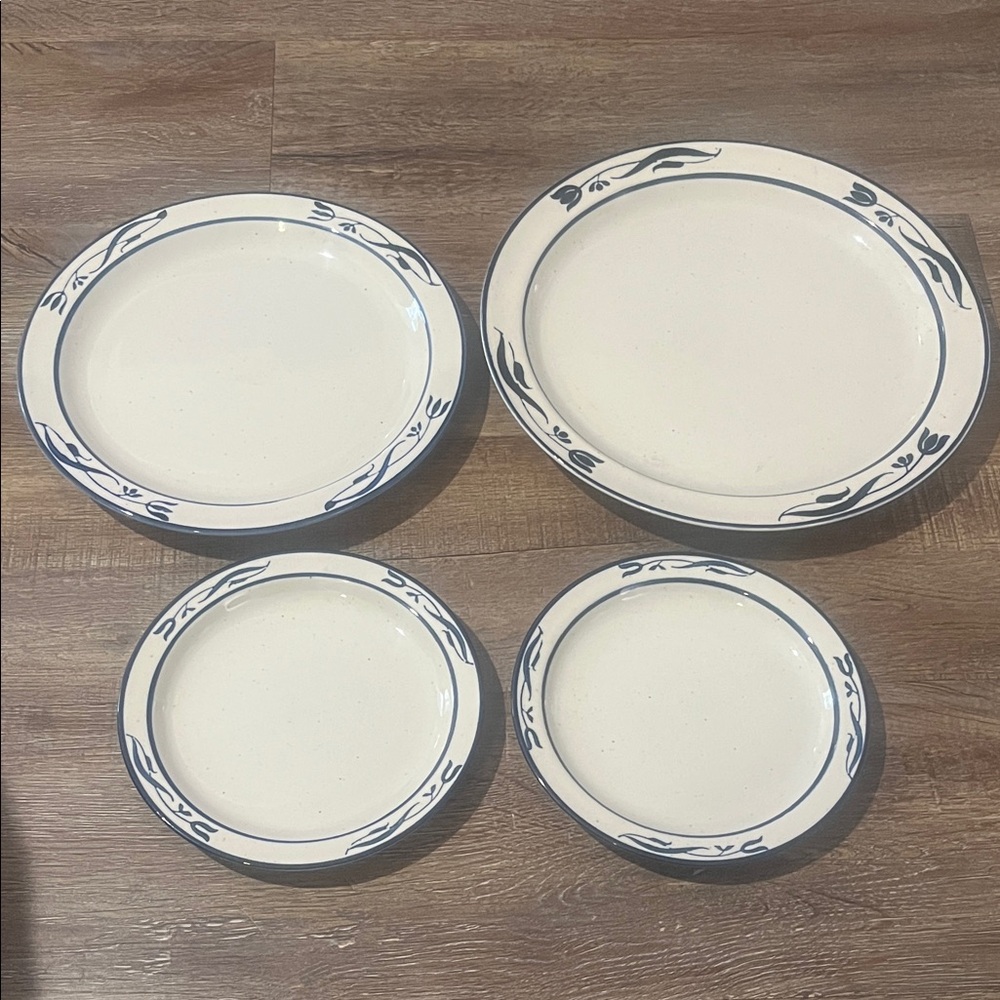 Finesse “Azure” Cream and Blue Dinnerware Collection